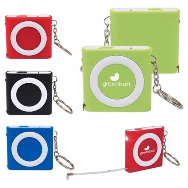 Measuring Tape with Flashlight and key Chain