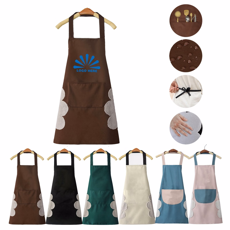 Waterproof Apron With Pocket And Hand Wipe