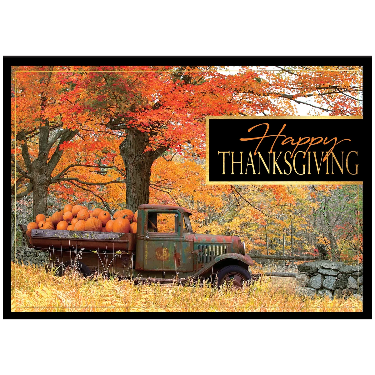 Pumpkin Pick Up Thanksgiving Cards 1