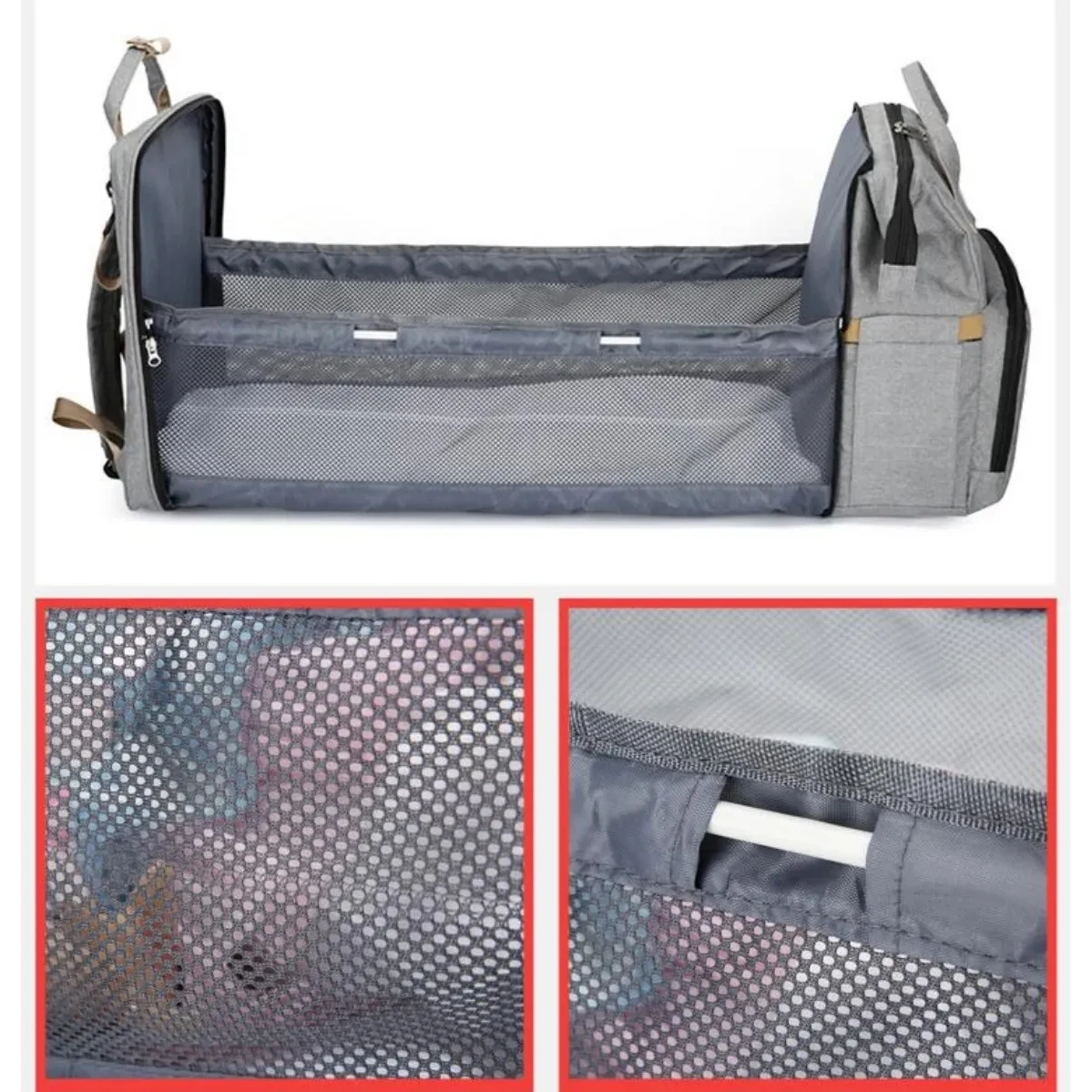 Mommy Tote Bag With Baby Bed, custom tote bag with logo imprint 1