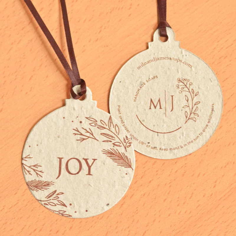Nature's Joy Seed Paper Ball Ornaments
