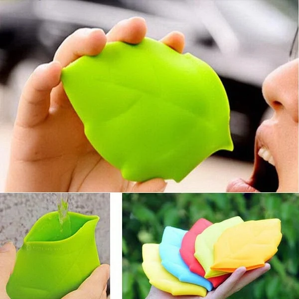 Portable Silicone Leaf Shape Pocket Cup 1