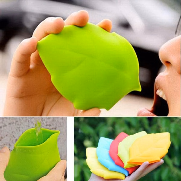 Portable Silicone Leaf Shape Pocket Cup