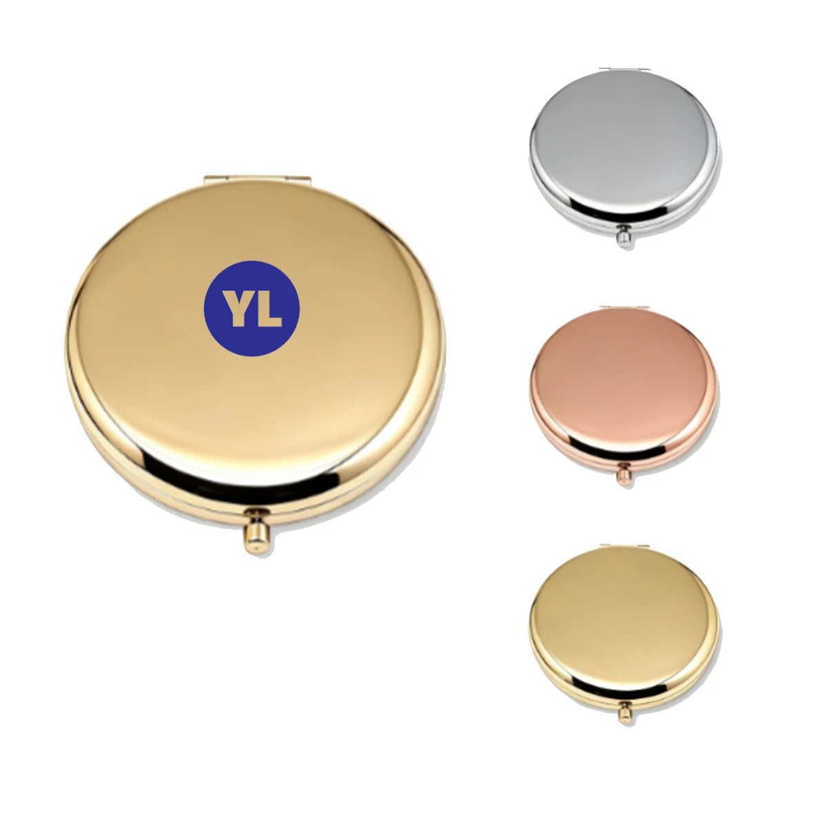 Custom Double-Sided Metal Pocket Mirror for Promotions 1