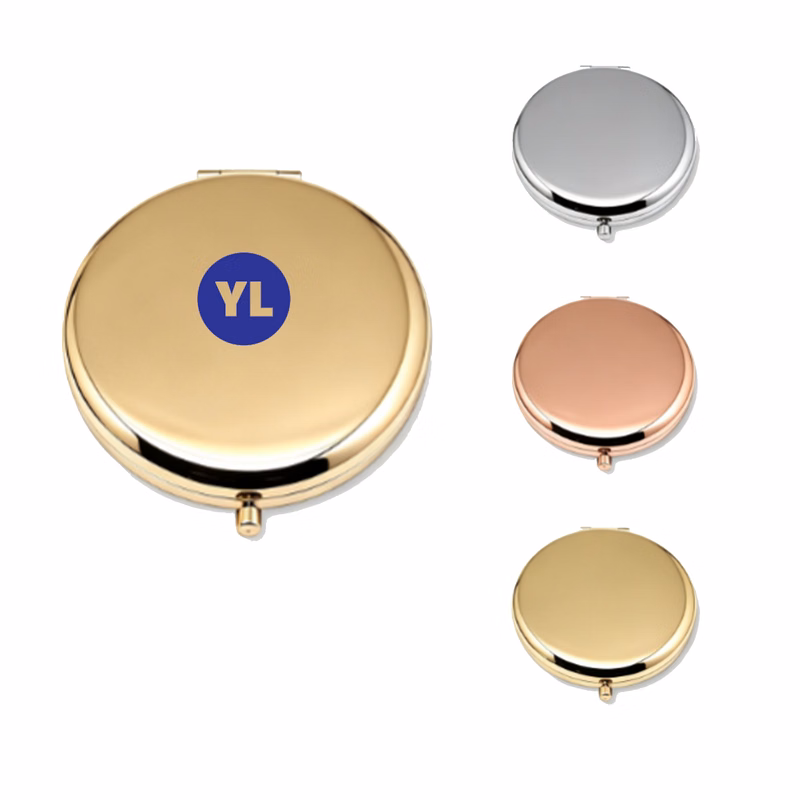 Custom Double-Sided Metal Pocket Mirror for Promotions