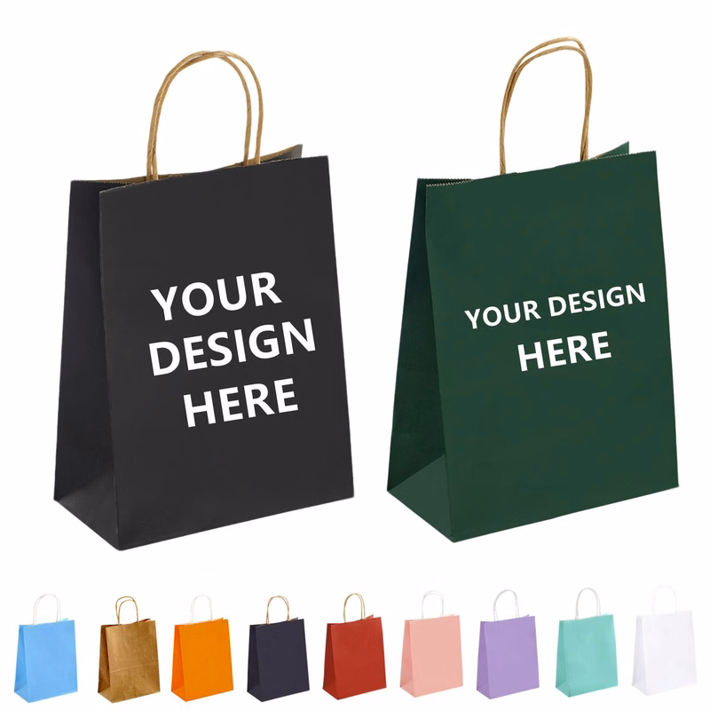 Kraft Paper Shopping Bag With Rope Handle