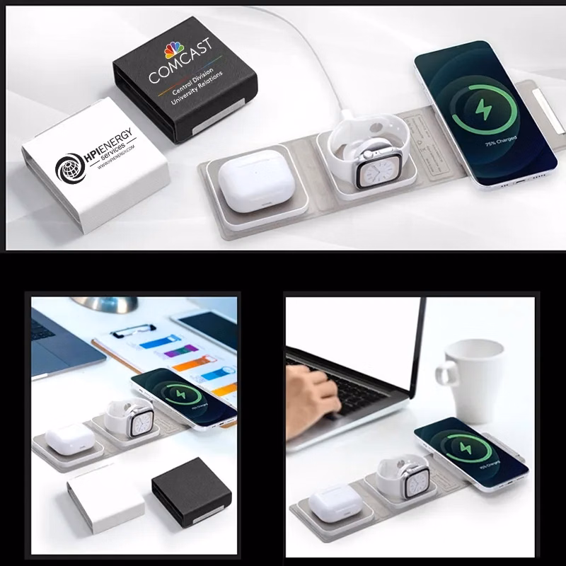 15W Foldable 3 in1 Magnetic Wireless Charger