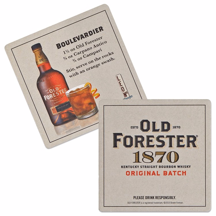 35-40 Point. 4" Pulp Board Coaster - Round or Square
