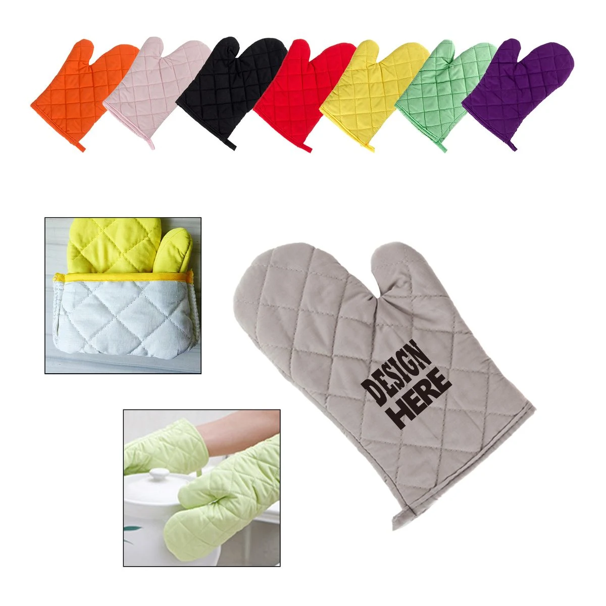 Heat-Resistant Polyester-Cotton Kitchen Gloves 1