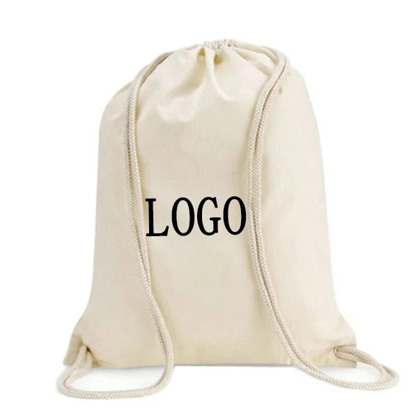Cotton Drawstring Backpack - 8 oz. 1