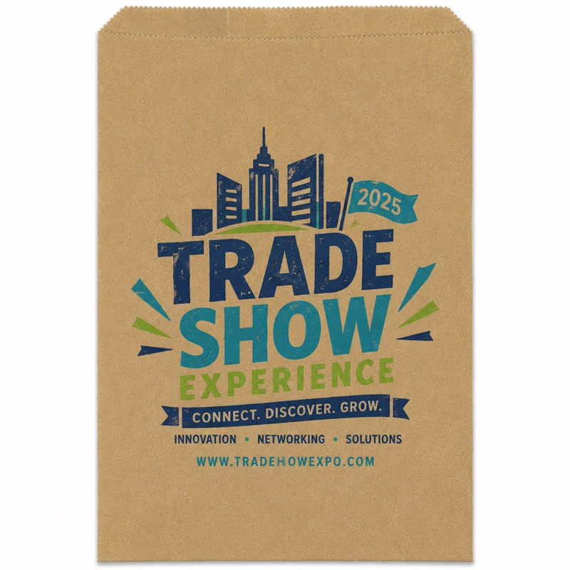 6 X 9 Inch Custom Flat Merchandise Paper Bags 1