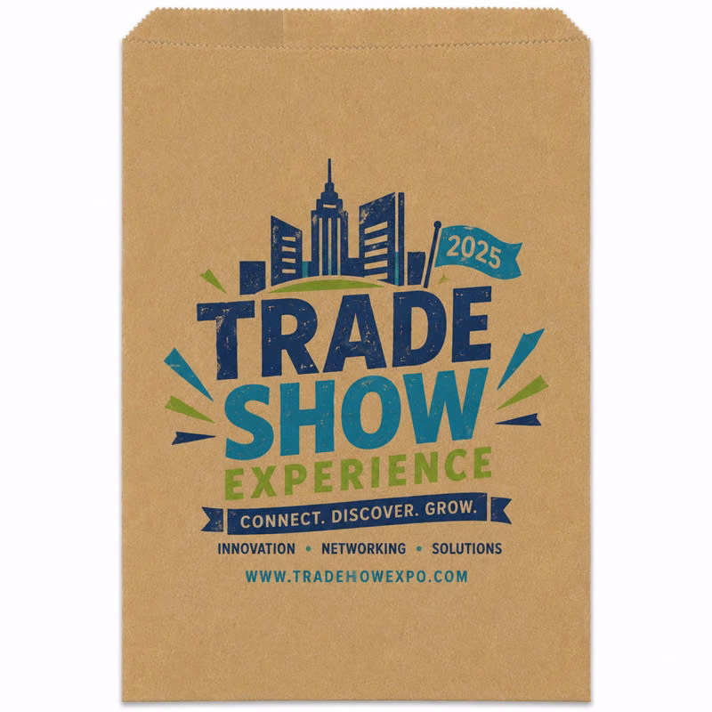 6 X 9 Inch Custom Flat Merchandise Paper Bags