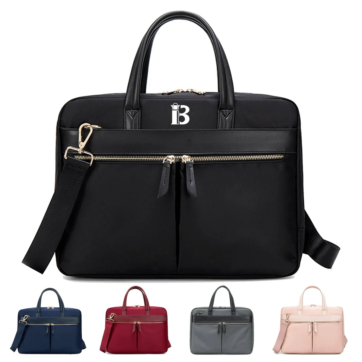 Polyester 15.6 inch handheld crossbody laptop bag 1