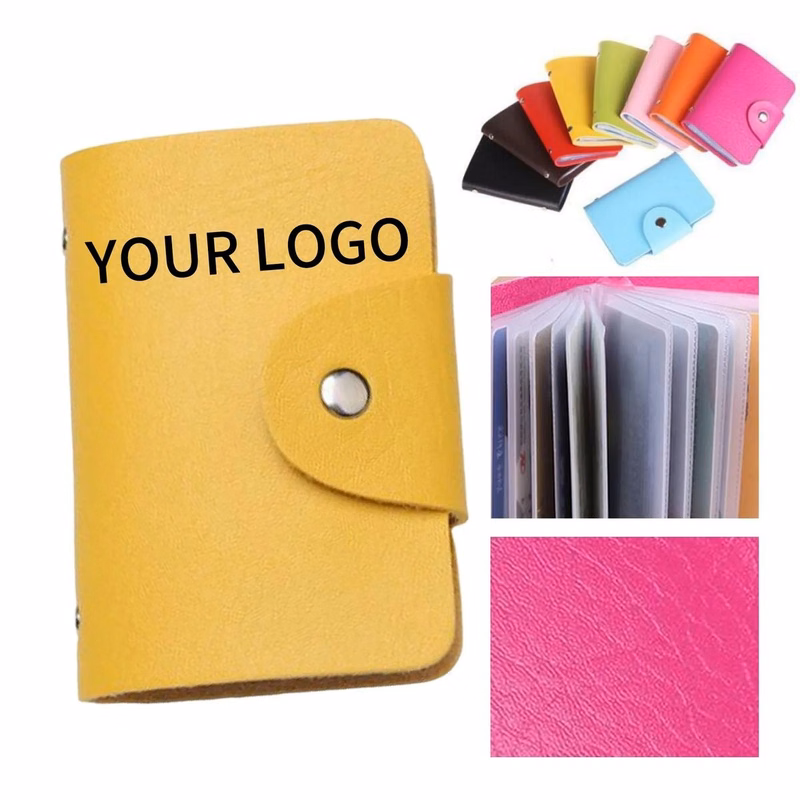 PU Card Holder with Silkscreen Logo for Promotions