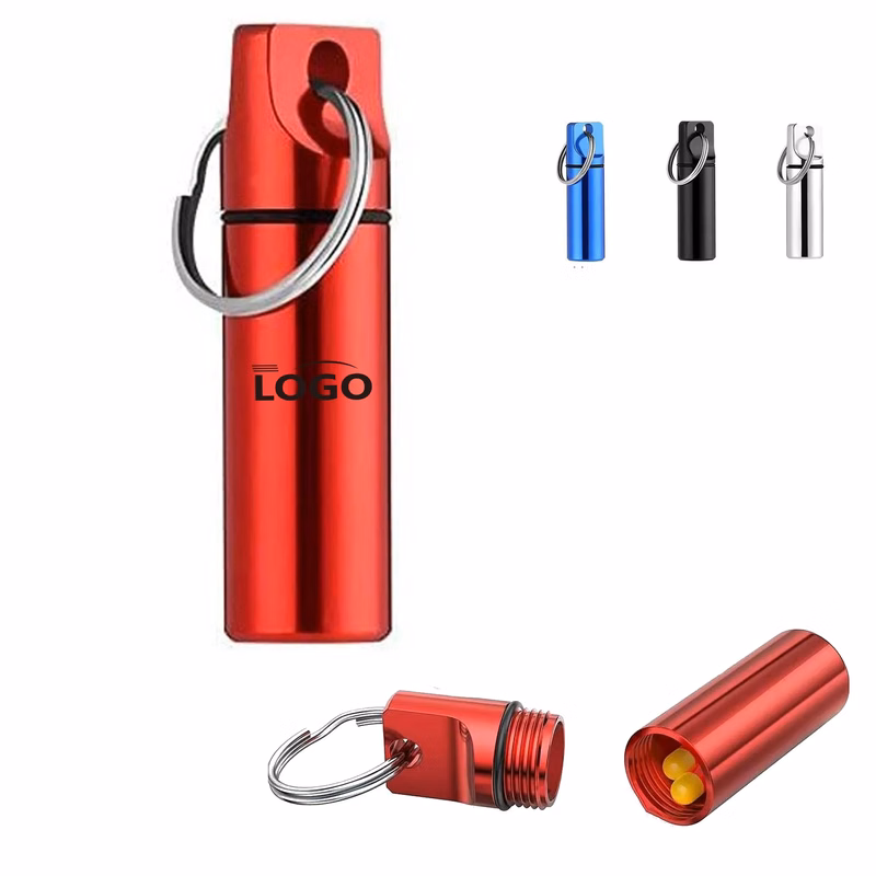 Portable Pill Box Keychain 10pcs