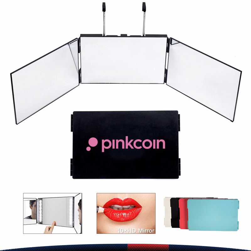 Iason Hanging Three-sided Folding LED Mirror