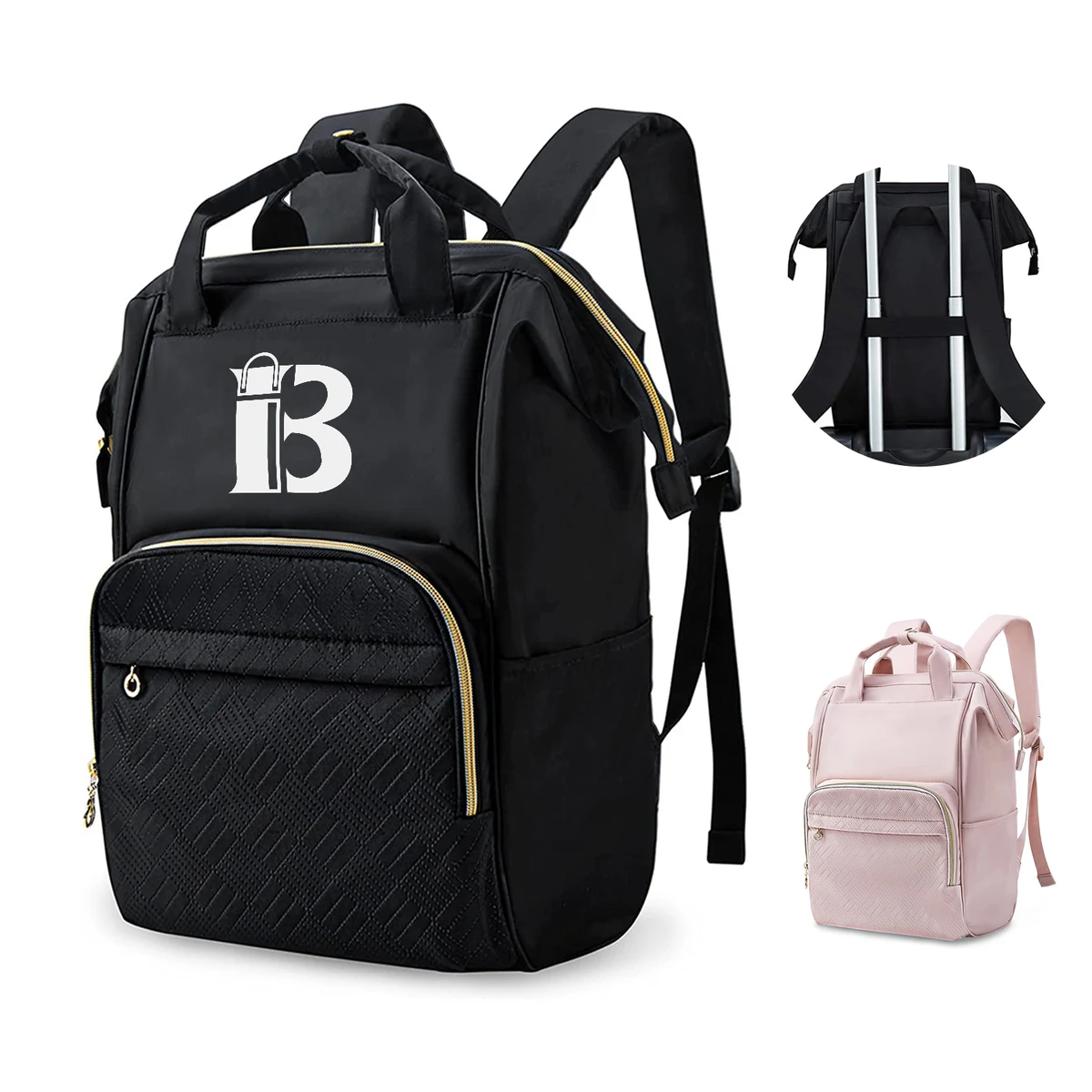 Wide Open Polyester Laptop Backpack 1