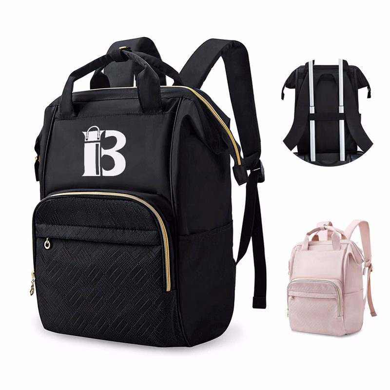 Wide Open Polyester Laptop Backpack