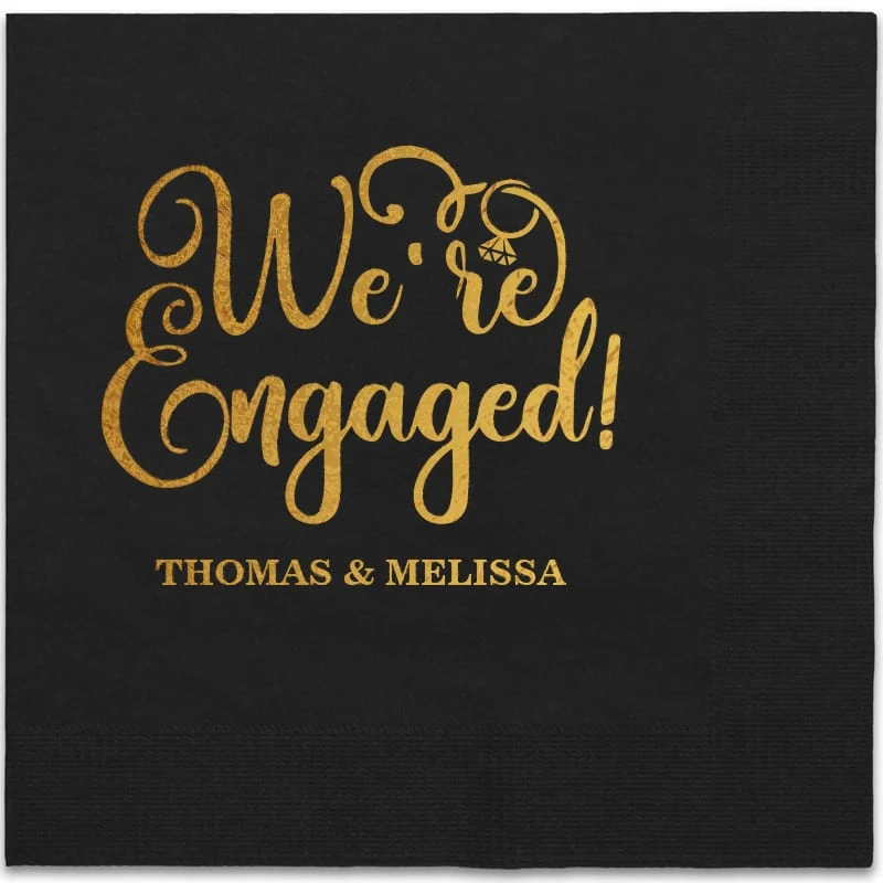 Foil Stamped Square Dinner Napkins 1
