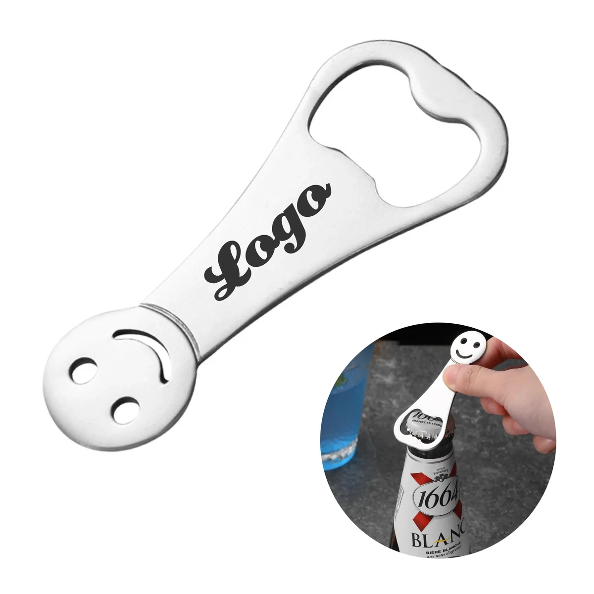 Smiley - Designed Bottle Opener with Laser Engraving for Soc 1