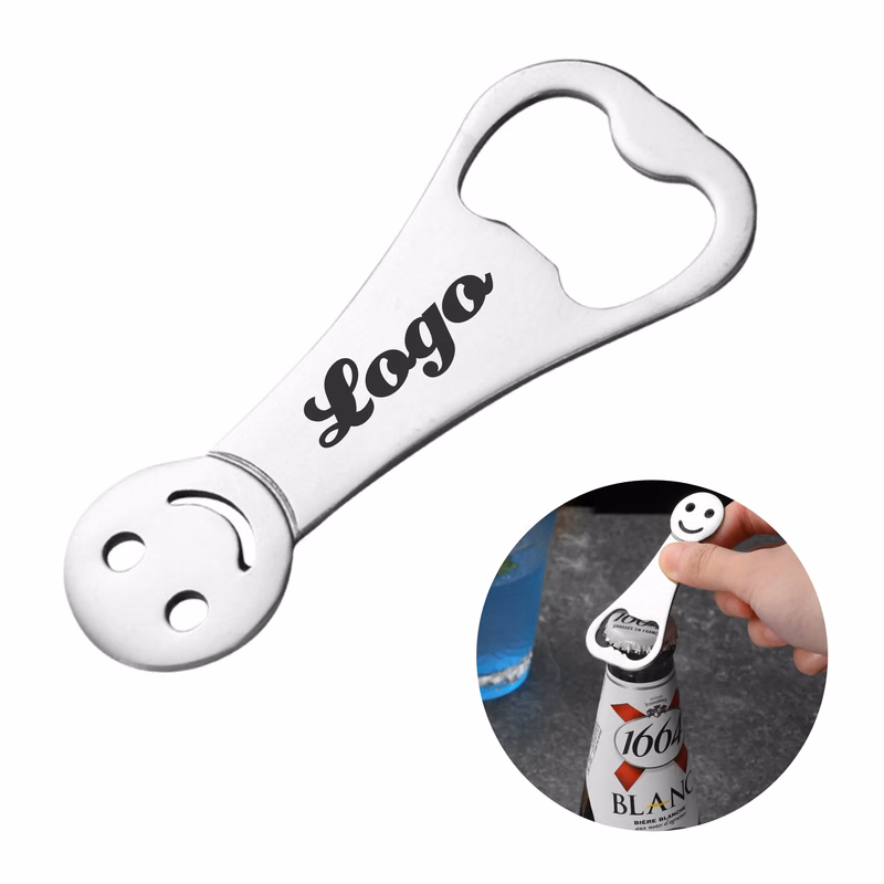 Smiley - Designed Bottle Opener with Laser Engraving for Soc