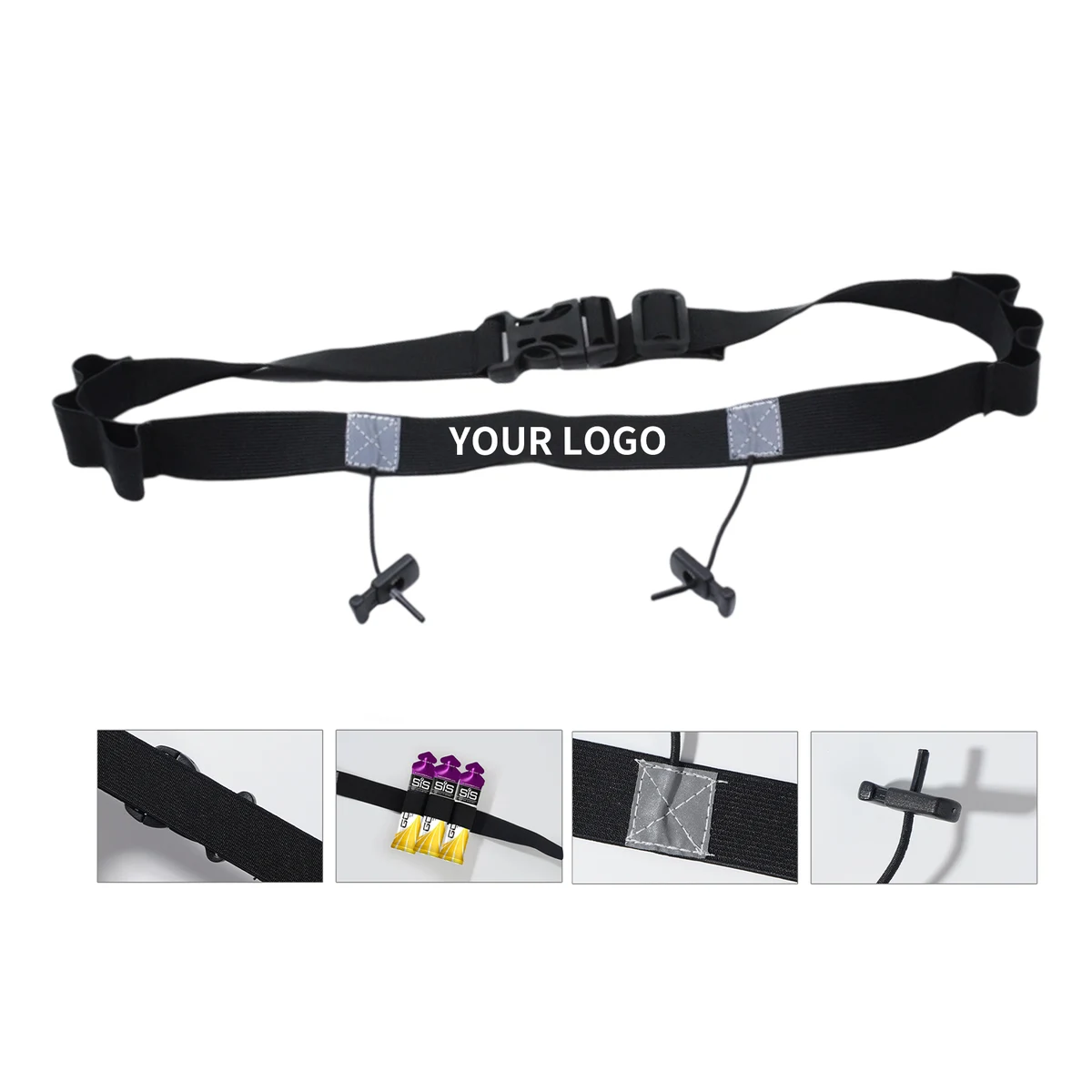 Adjustable Race Bib Belt With Reflective Point 35.8" Length 1