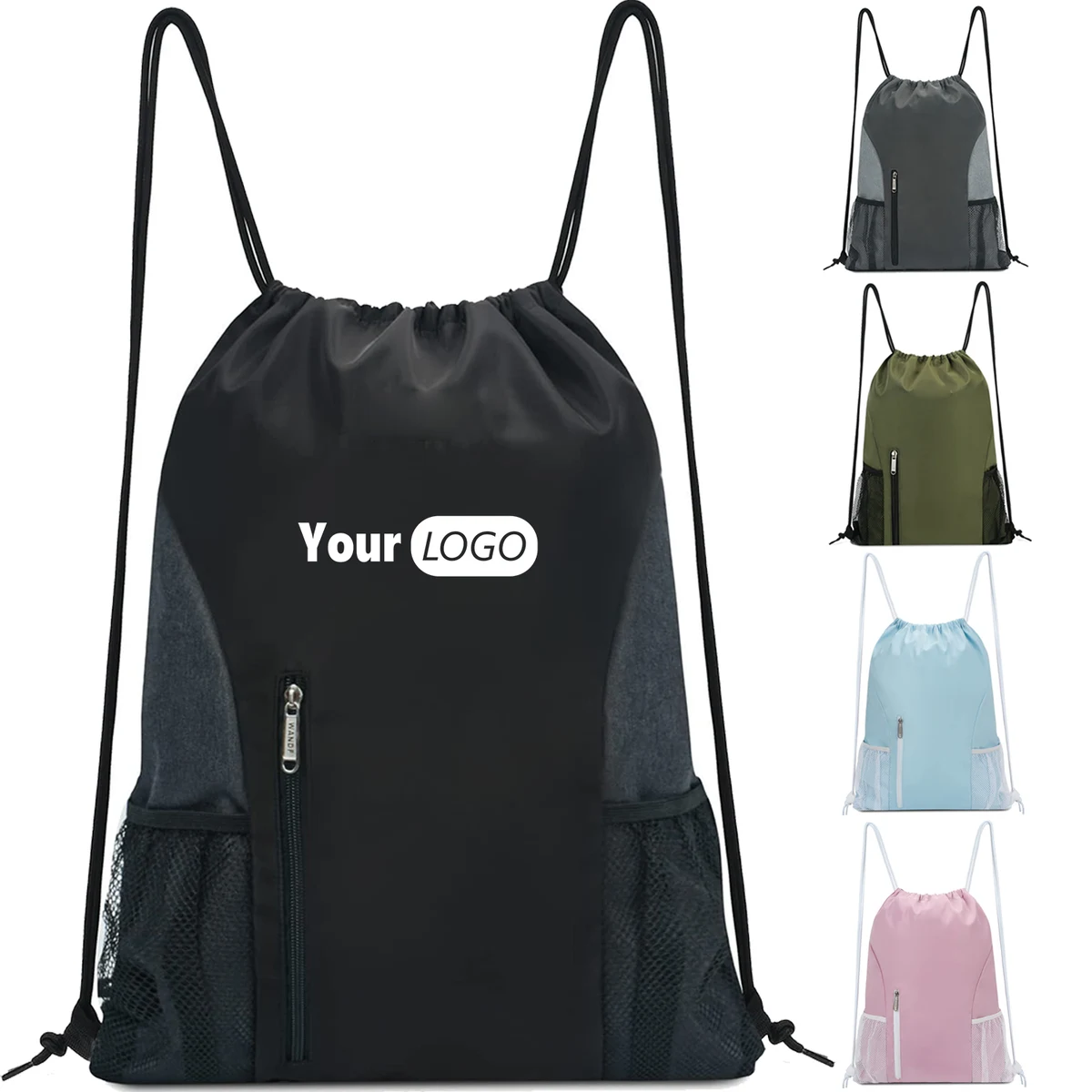 Sports Gym Water Resistan Drawstring Backpack for Women Men 1