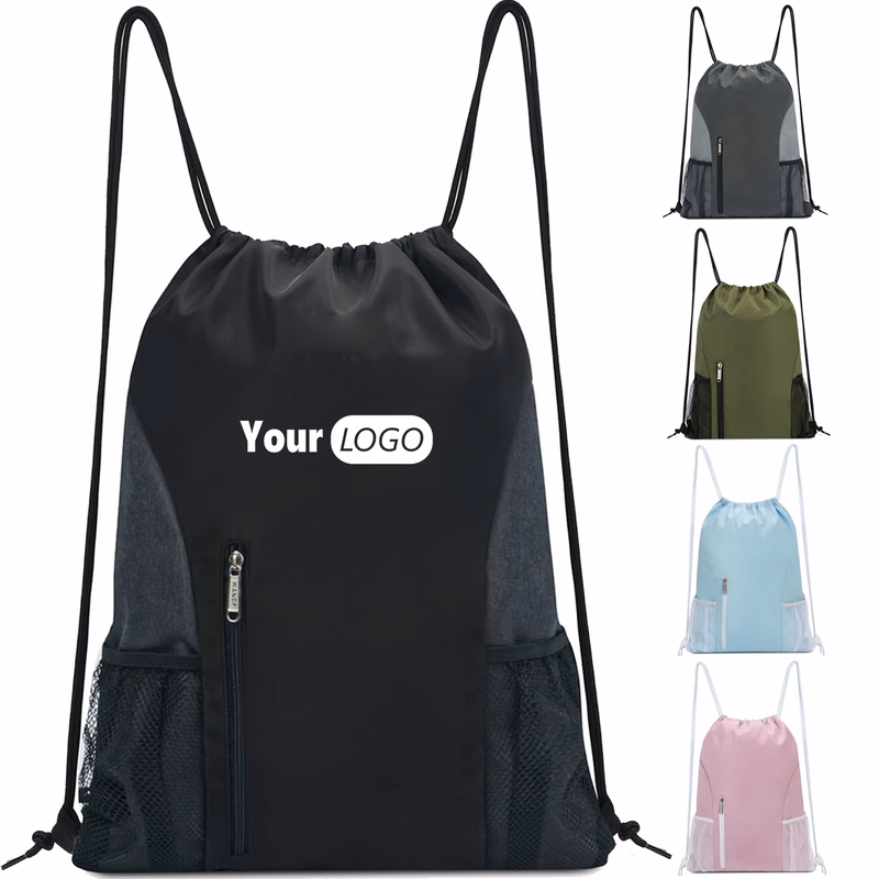 Sports Gym Water Resistan Drawstring Backpack for Women Men
