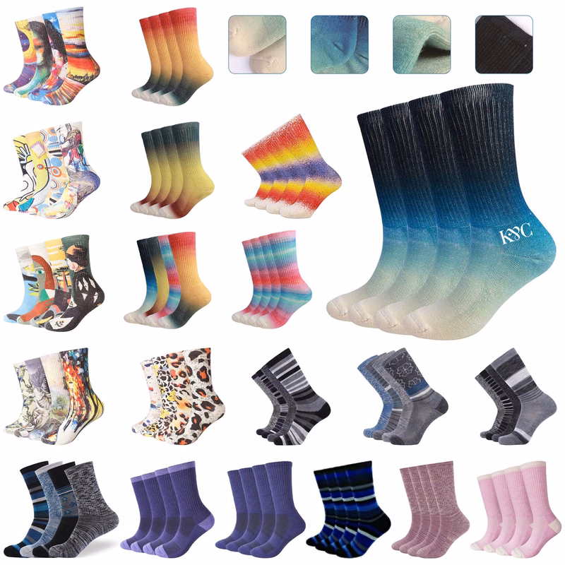 Women's Merino Wool Outdoor Hiking Trail Crew Sock