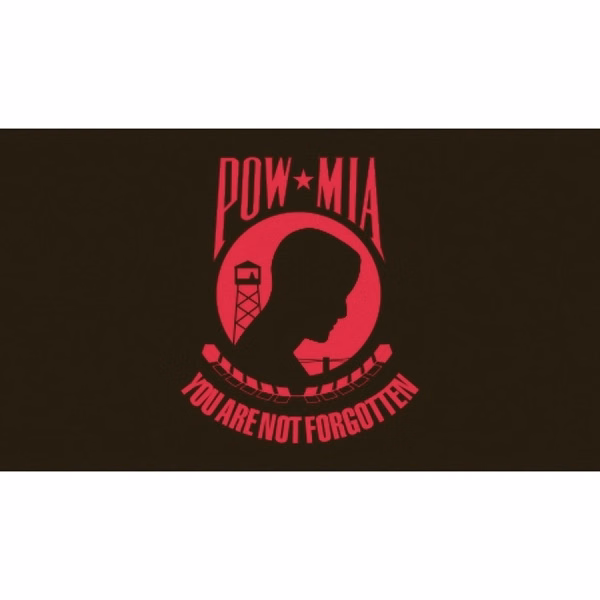 POW MIA Stick Flags Red-Black