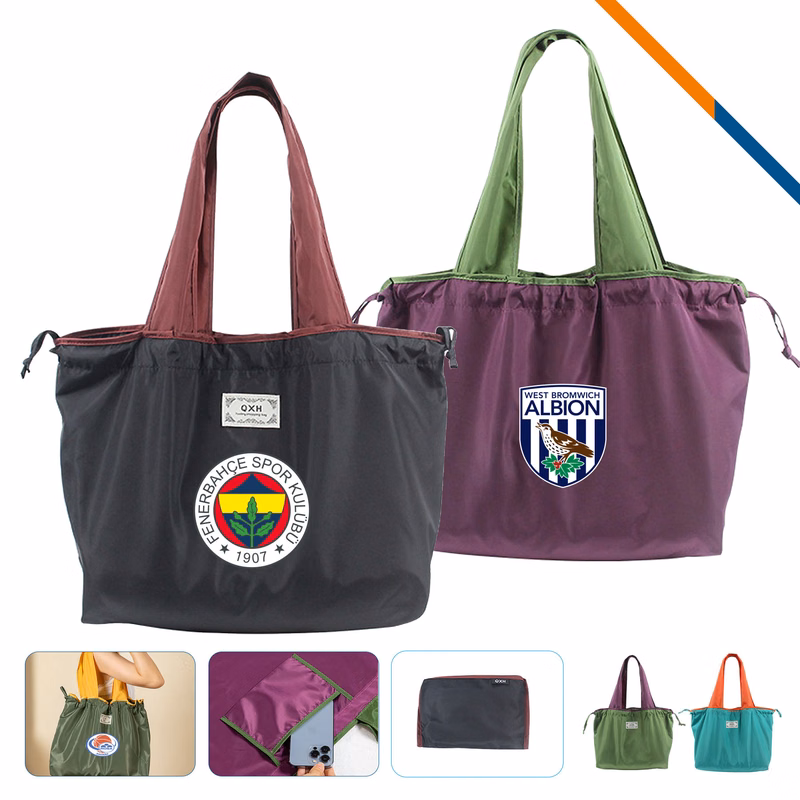 DrawNest Foldable Drawstring Tote Bag