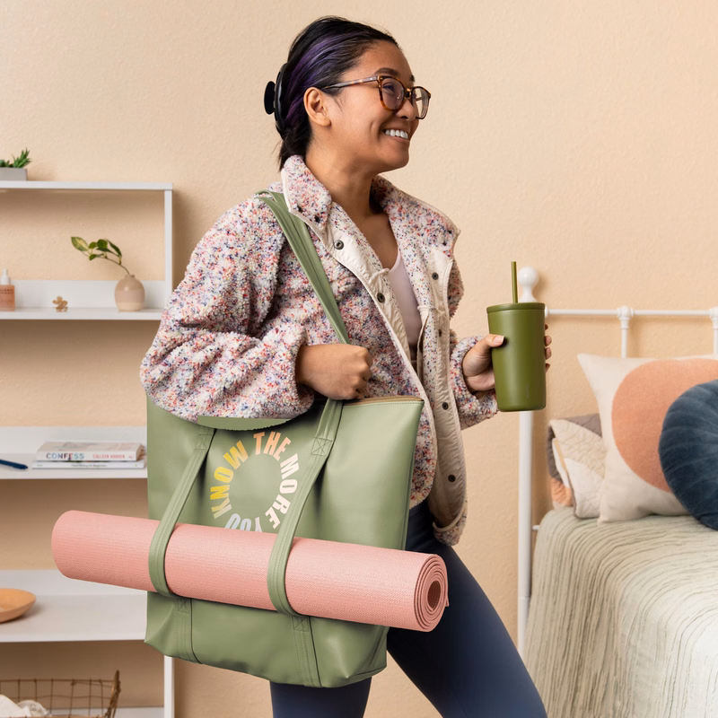 TWINKLES EVEN MORE YOGA TOTE - VEGAN LEATHER