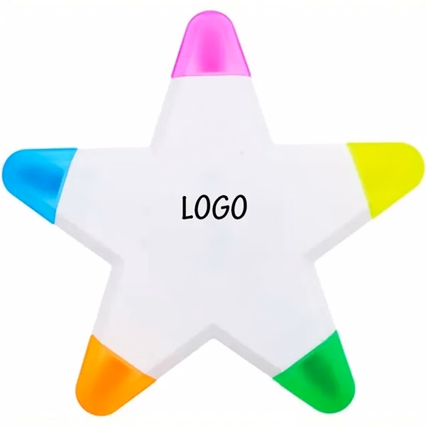 Funny Star Shape Fluorescent Highlighter Pens for Office, School and Events