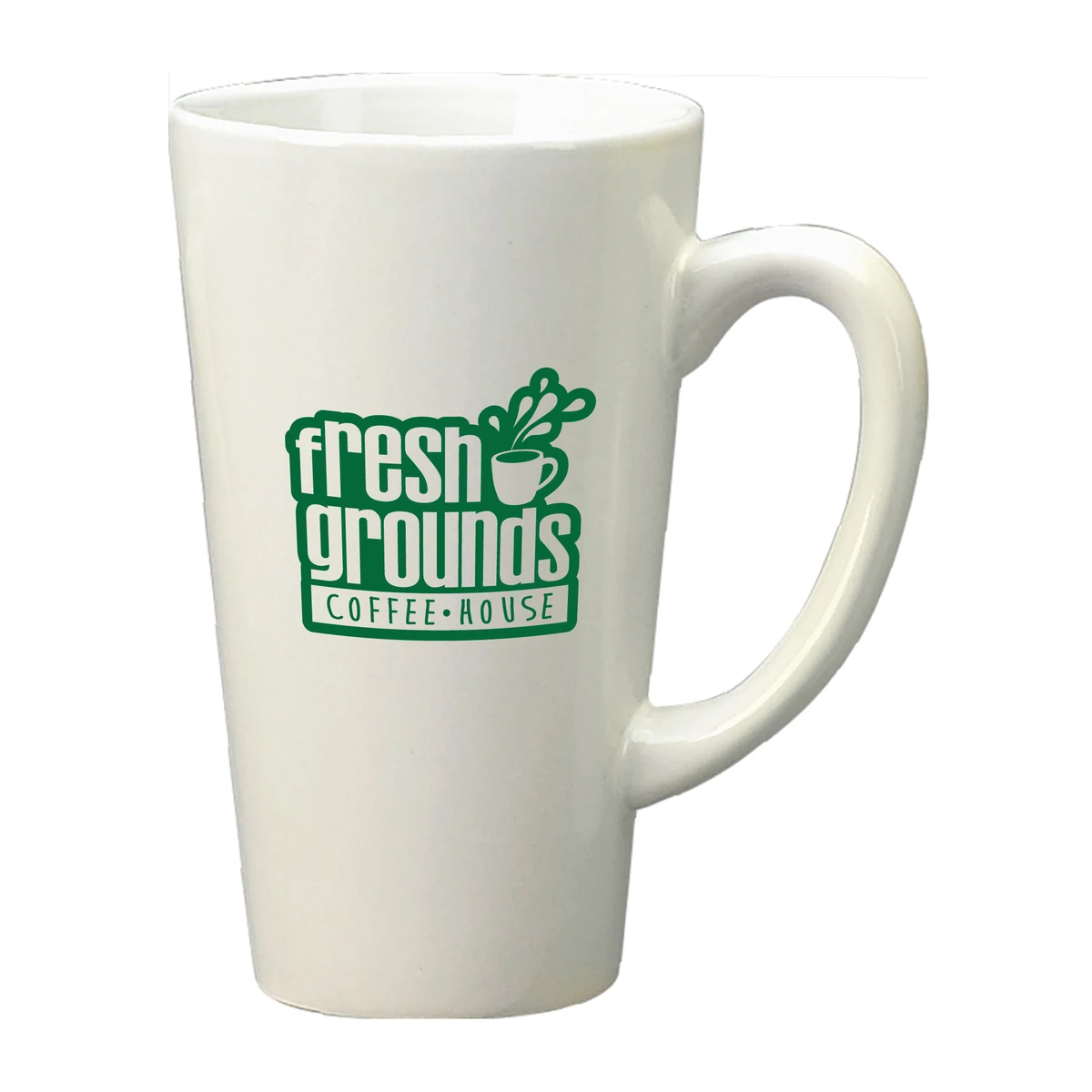 16 oz. White Funnel Tall Latte Mug 1