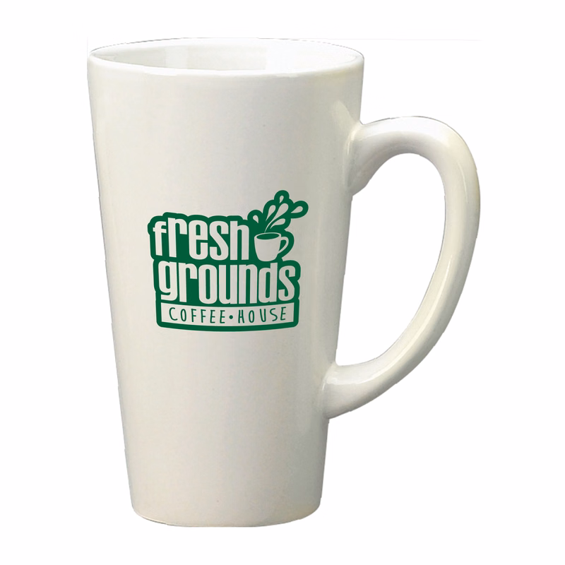 16 oz. White Funnel Tall Latte Mug