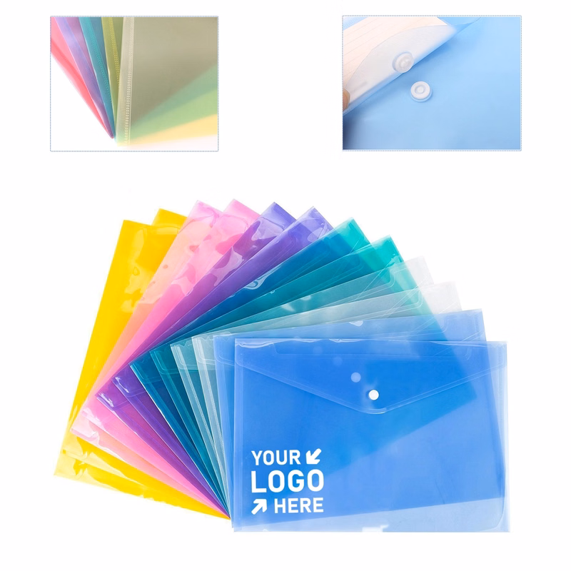 Clear Document Folder with Snap Button