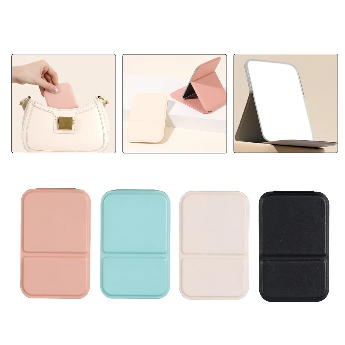 Outside Flip-Top Portable Makeup Mirror 1