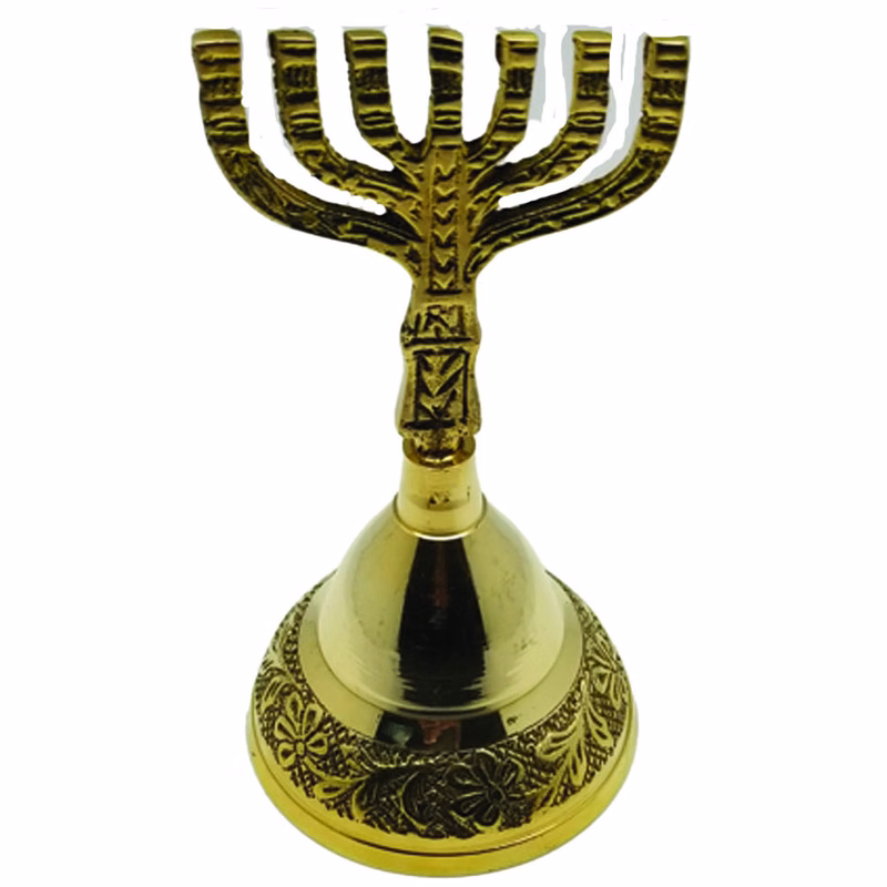 Hanukkah Menorah Brass Bell
