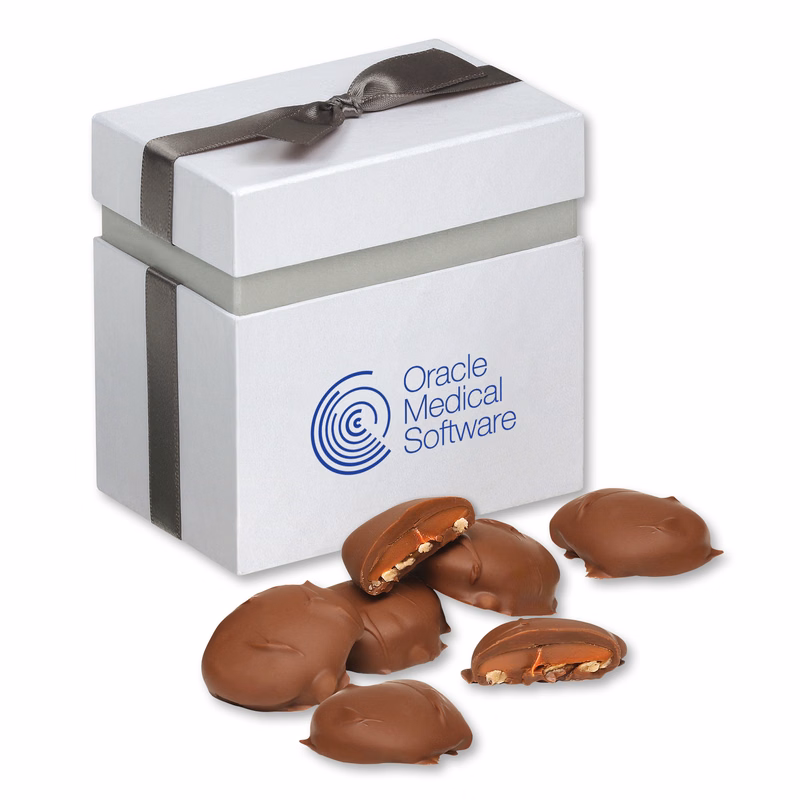 Caramel Pecan Clusters in Elegant Treats Gift Box