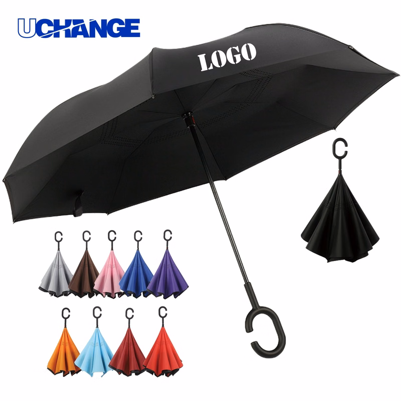 Reversible Inverted Umbrella Windproof Double Layer