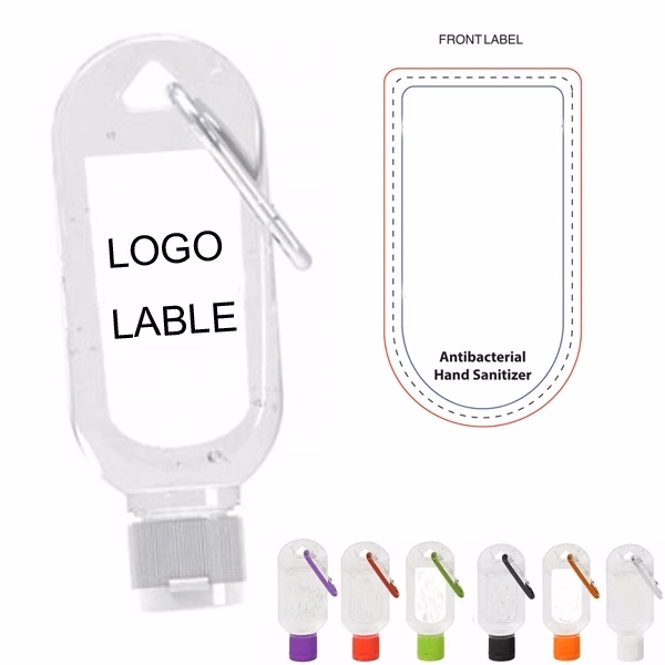 Promotional Hand Sanitizer w/ Carabiner - 2 oz.