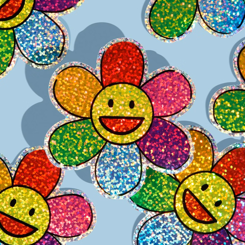 3"x3" Custom Glitter Stickers