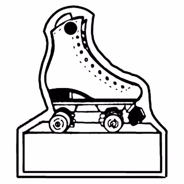 Roller Skate w/Sign Key Tag - Spot Color