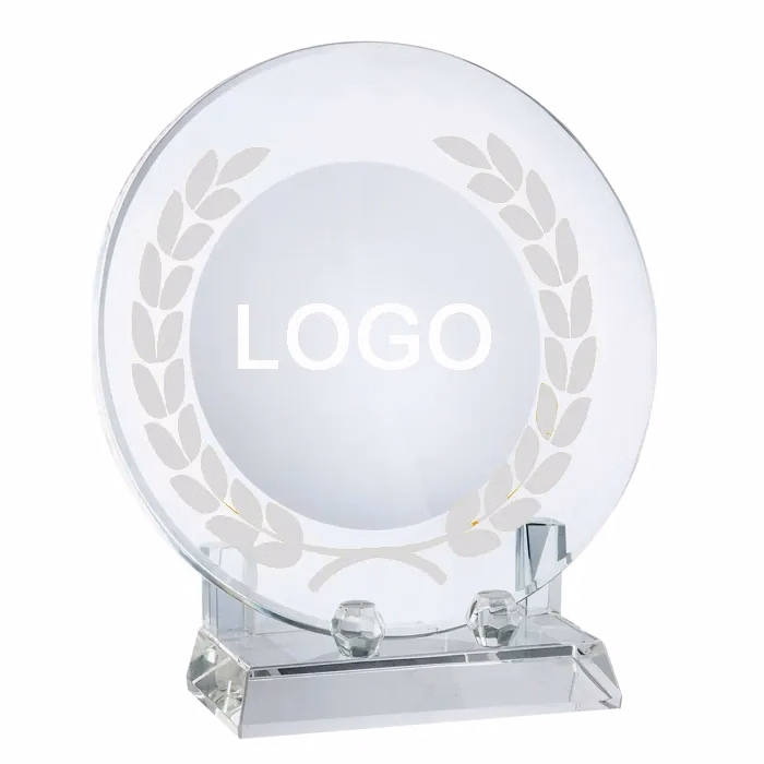 Round Crystal Plate with Stand