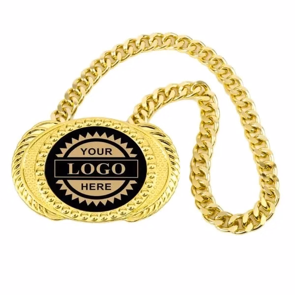 Personalized Gold Turnover Chain