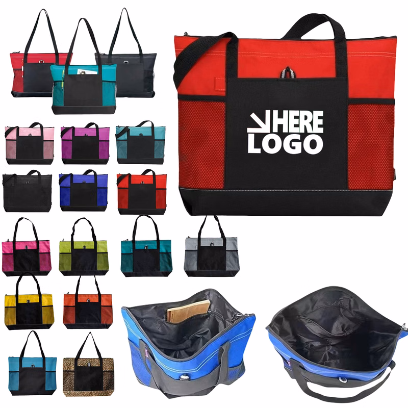 600D Zippered Tote Bag