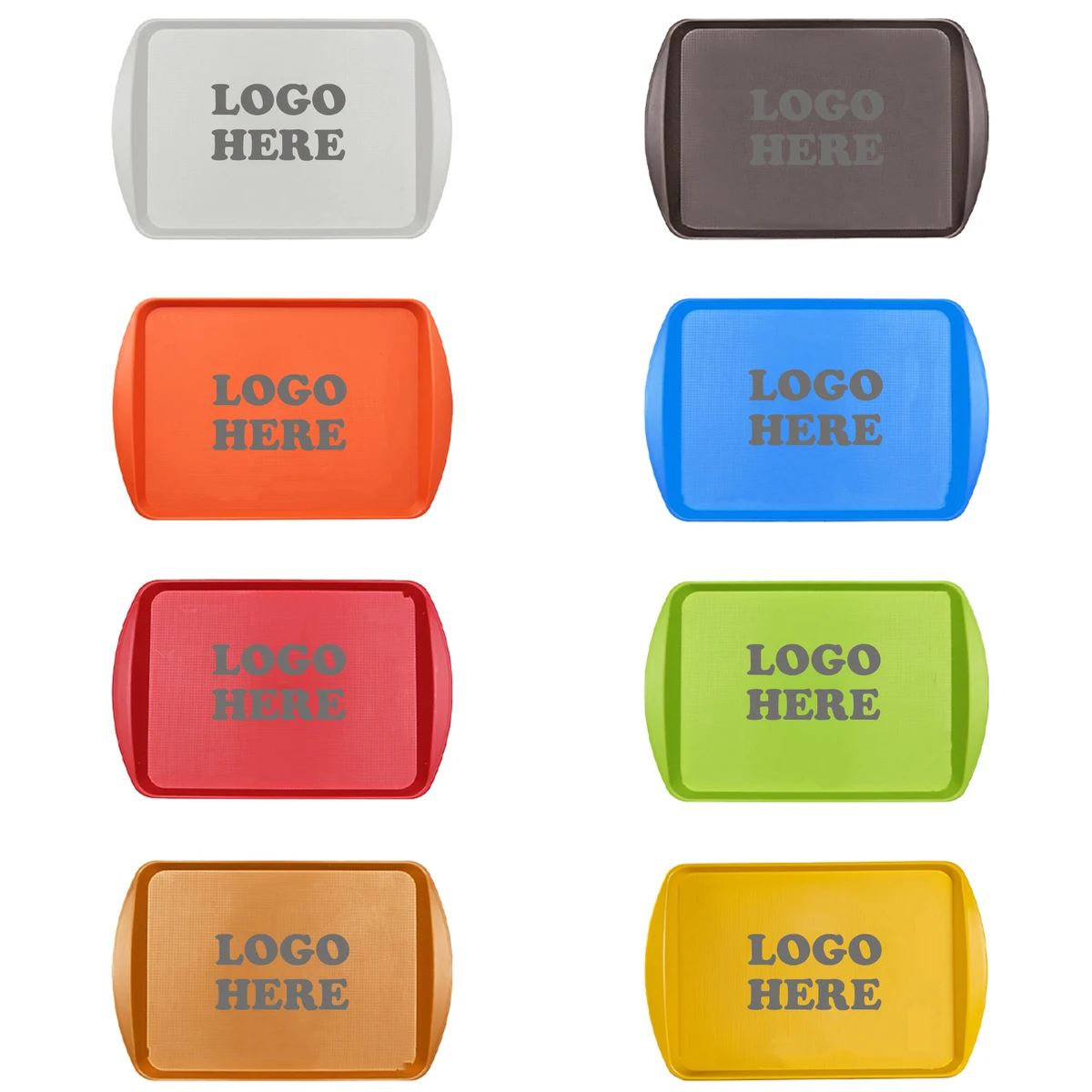 PP Plastic Thickened Stackable Serving Trays 1