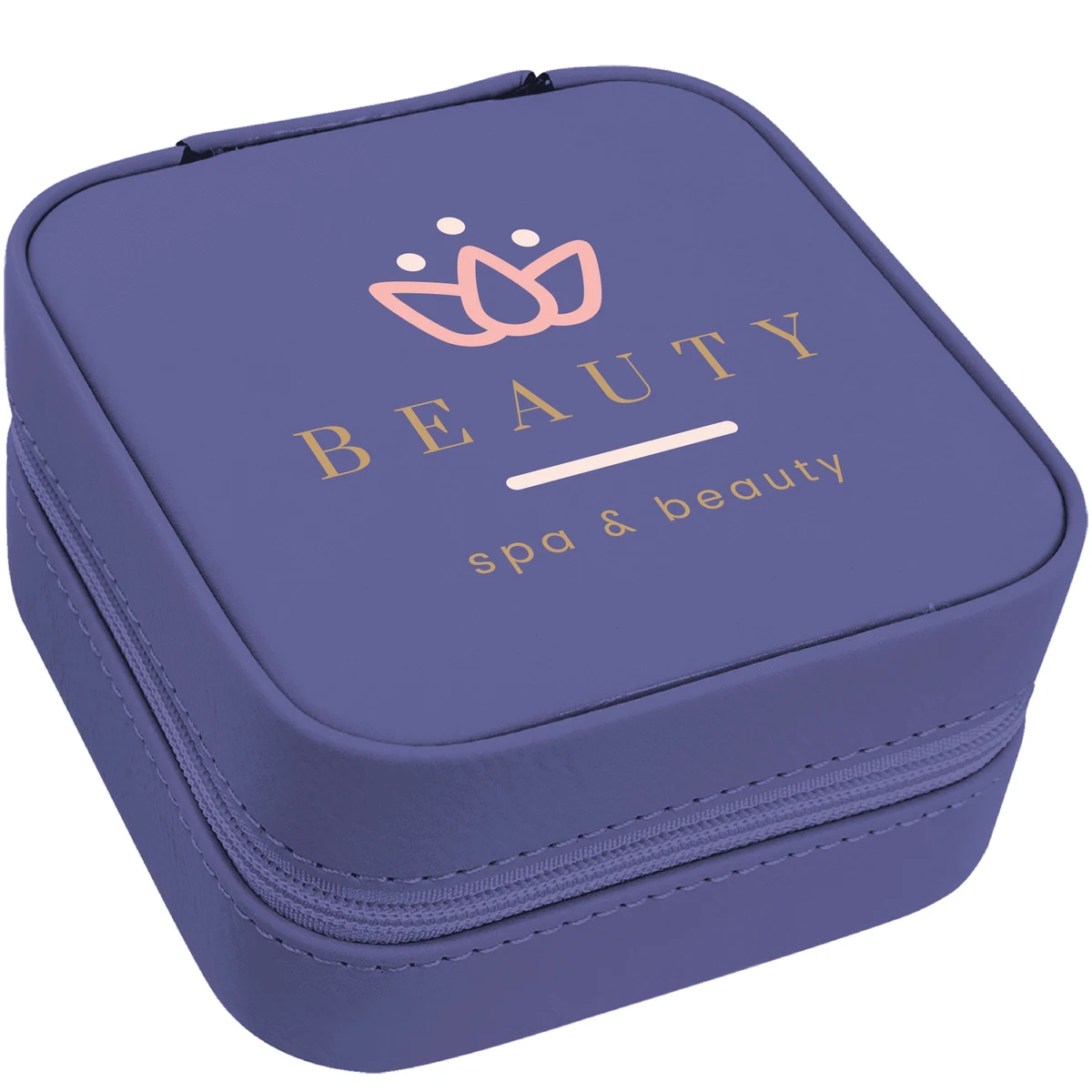 Purple Leatherette Travel Jewelry Box 1