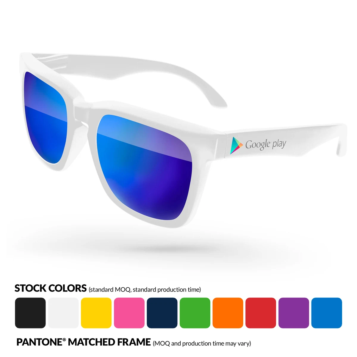 Bold Mirror Sunglasses w/ Temple Imprint 1