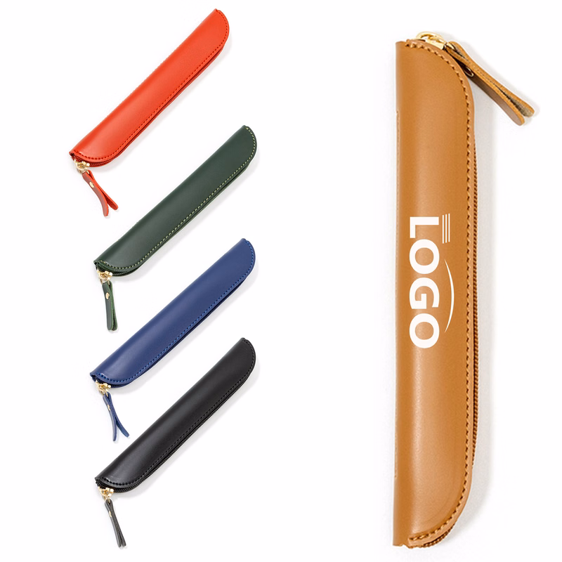 Stylish PU Leather Pencil Case with Zipper